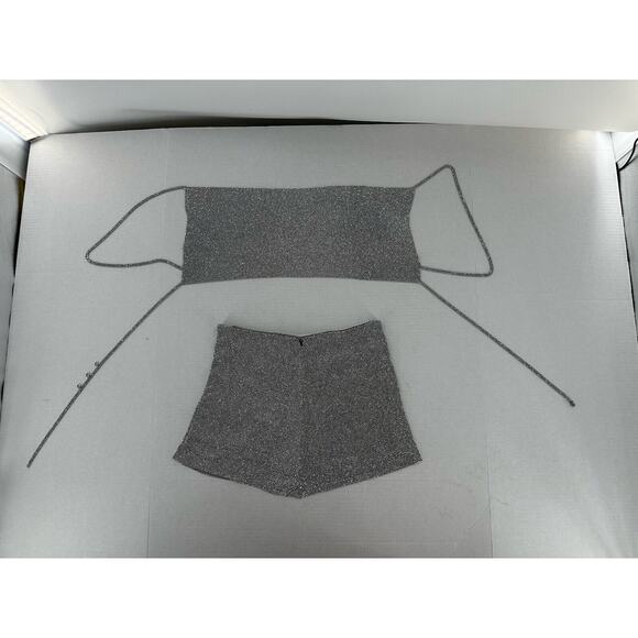 Kith Metallic Chainmail Set Skirt Sz XS Top Sz M Club Sexy Going Out Glam Event - Picture 2 of 16